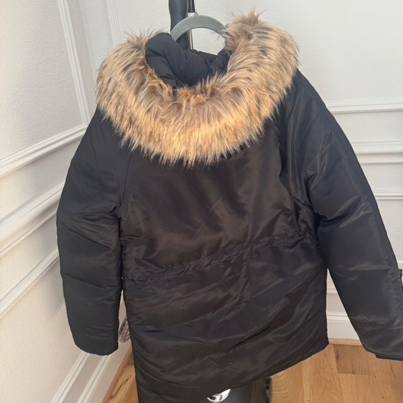 Polo Ralph Lauren Black Down Parka with Faux Fur Trim Hood – Size M - Picture 3 of 5